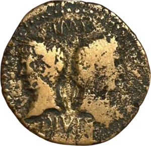 Crocodile enchaîné sous une palme.