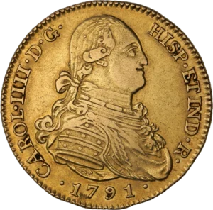 Buste de Charles IV à droite.