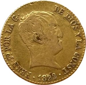 Tête de Ferdinand VII à droite