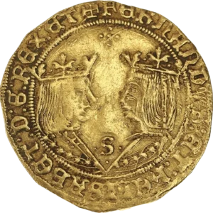 Bustes affrontés de Ferdinand V et Isabel