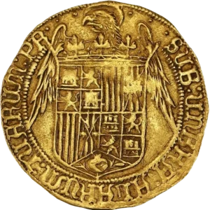 Écu couronné surmonté d'un aigle.