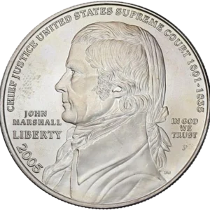 Buste de John Marshall à gauche.