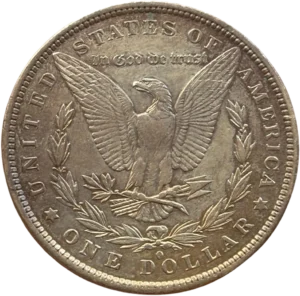 Un aigle aux ailes déployées tenant entre ses serres un foudre et entouré d'une couronne de laurier.