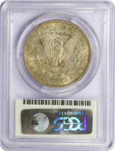 Un aigle aux ailes déployées tenant entre ses serres un foudre et entouré d'une couronne de laurier.