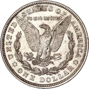 Un aigle aux ailes déployées tenant entre ses serres un foudre et entouré d'une couronne de laurier.