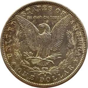 Un aigle aux ailes déployées tenant entre ses serres un foudre et entouré d'une couronne de laurier.