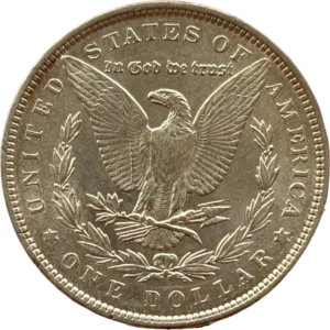 Un aigle aux ailes déployées tenant entre ses serres un foudre et entouré d'une couronne de laurier.