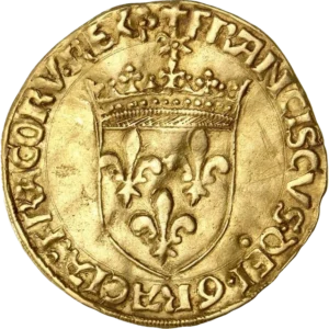 Ecu de France couronné, surmonté d'un soleil