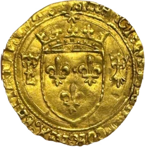 croix fleurdelisée accostée et de la lettre F et d'une hermine couronnées.