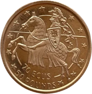 Buste couronné de la reine Elizabeth II à droite.