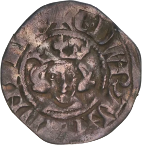 Tête de face du souverain Edward Ier