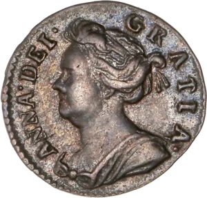 Buste d'Anne à gauche.