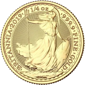 Tête couronnée de la reine Elizabeth II à droite.