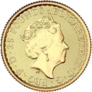 L'allégorie de la Bretagne casquée, tenant un bouclier et un trident.