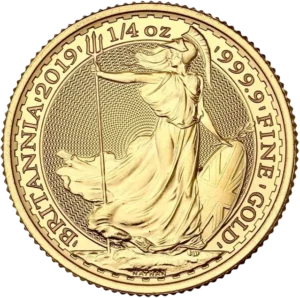 Tête couronnée de la reine Elizabeth II à droite.