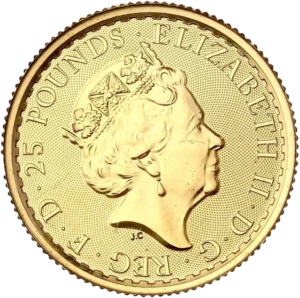 L'allégorie de la Bretagne casquée, tenant un bouclier et un trident.