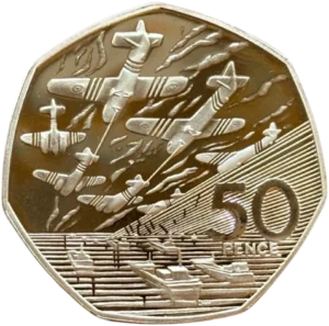 Représentation du débarquement en Normandie des alliés le 6 juin 1944 par voie maritime et aérienne.