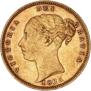 Tête nuede la reine Victoria à gauche (portrait jeune).