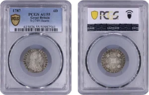 Tête laurée de Georges III à droite.