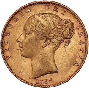 Buste de Victoria à gauche.