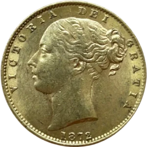 Tête nue de la reine Victoria à gauche (portrait jeune).