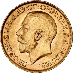 Buste de George V à gauche.