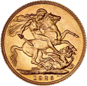 Buste de George V à gauche.