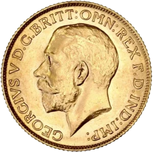 Buste de George V à gauche.