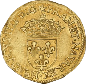 Croix anillée et fleurdelisée avec en son centre, la lettre B.