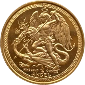 L'archange Michel terrassant un dragon.