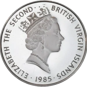 Buste couronné de la Reine Élizabeth II à droite.