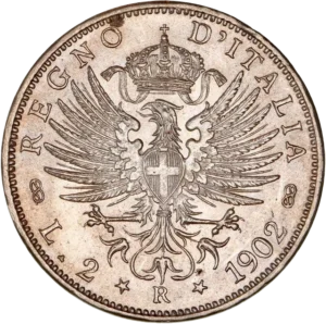 Aigle blasonné et surmonté de la couronne royale.