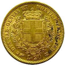 Armoiries dans une couronne de laurier.