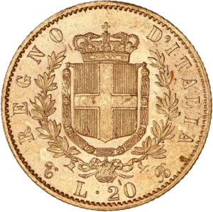 Écu couronné entre deux branches d'olivier.