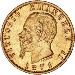 Tête nue de Victor-Emmanuel II à gauche.