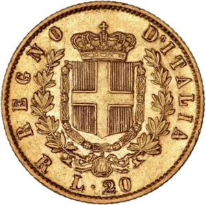 Écu couronné entre deux branches d'olivier.