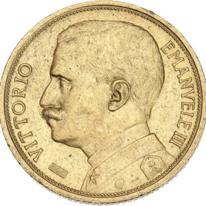 Buste militaire de Victor Emmanuel III à gauche.