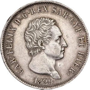 Tête de Charles Félix à droite.