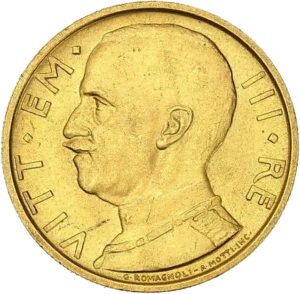 Buste de Victor Emmanuel III à gauche.