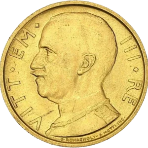 Buste de Victor Emmanuel III à gauche.