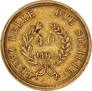 40 lires dans une couronne végétale.