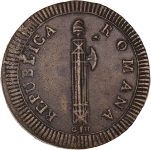 Faisceau coiffé d’un bonnet phrygien.