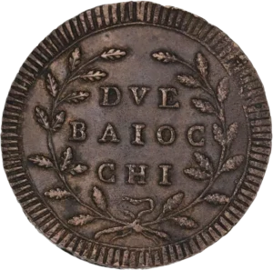 inscription dans une couronne végétale.