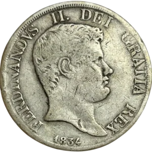 Tête nue de Ferdinand II à droite.