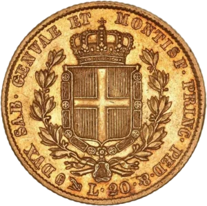 Armoiries couronnées, entourées d'une couronne végétale.