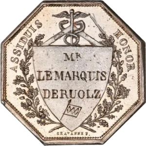 Armoiries surmontées d'une couronne tourellée.