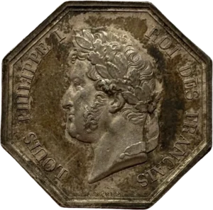 Buste lauré de Louis-Philippe à gauche.