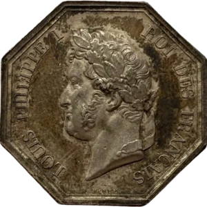 Buste lauré de Louis-Philippe à gauche.