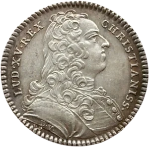 Buste du Roi Louis XV à droite.