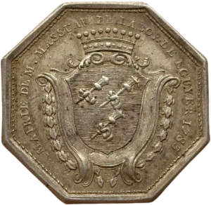 Armes couronnées de Massuau de Laborde.